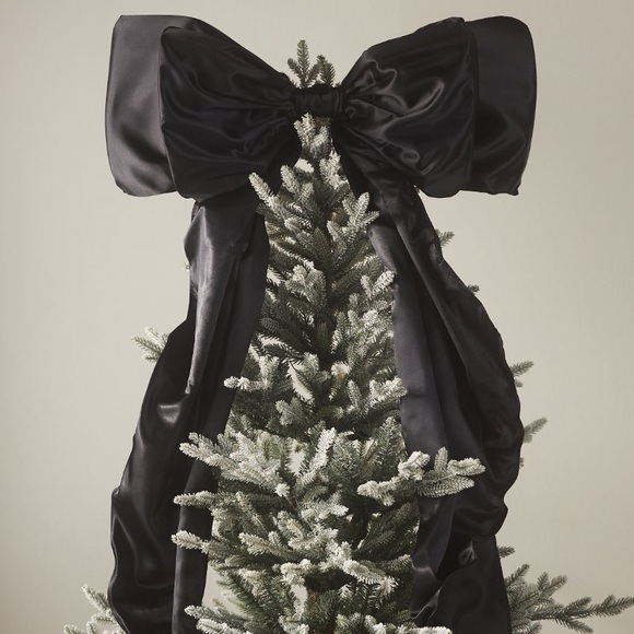 Gold Anthropologie Satin Bow Tree Topper - Picture 5 of 14